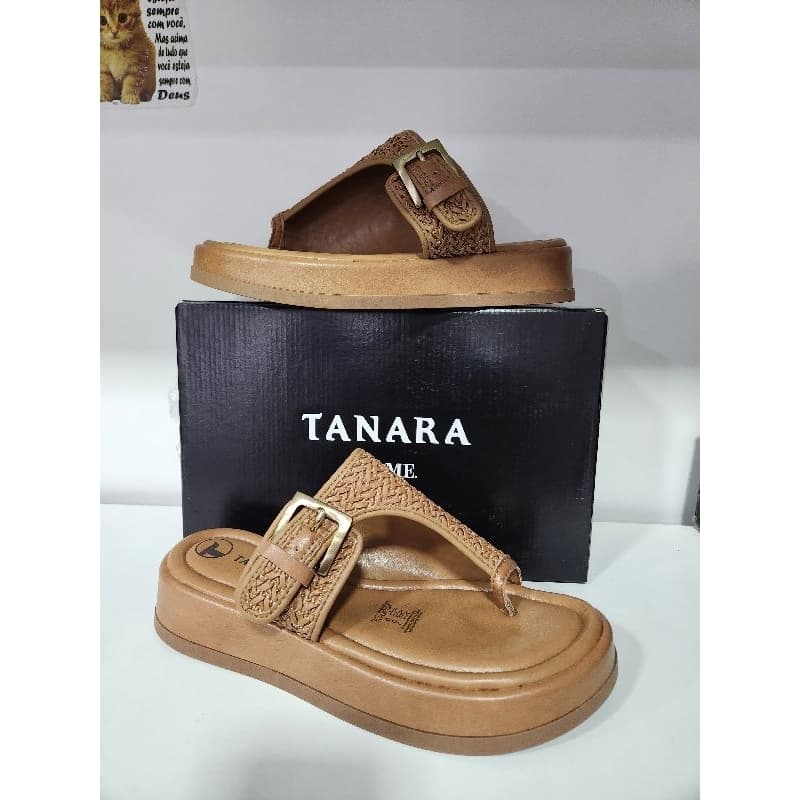 Tanara tamanco flatform caramelo 9221