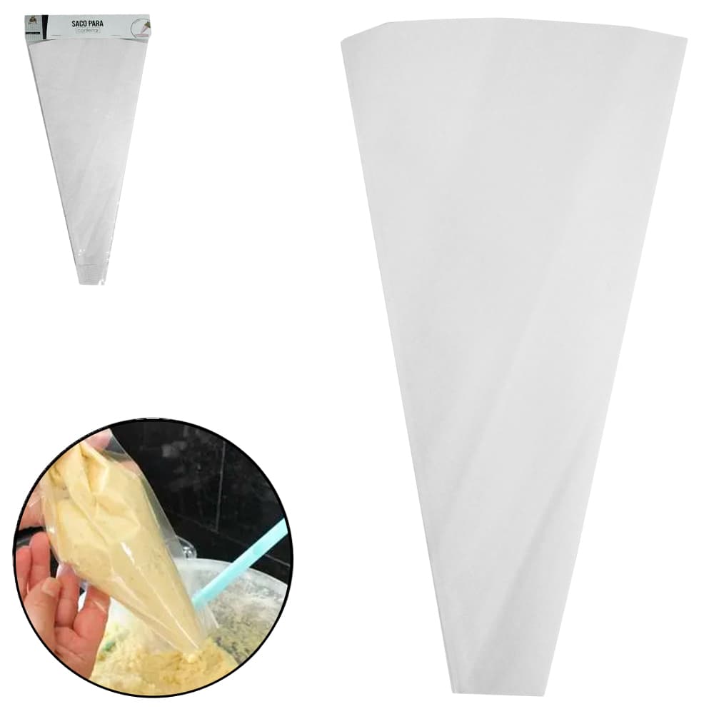 Saco Manga Confeitar De Silicone Decoração Bolo Confeiteira Reutilizável