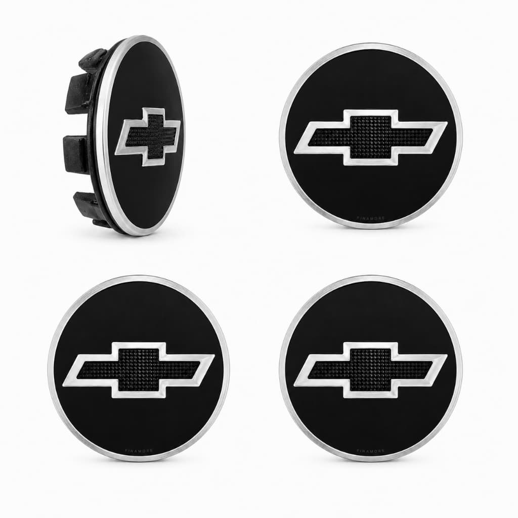 Kit 4 Calotinha Centro Roda Garra Zunky Gm Preto Camaro