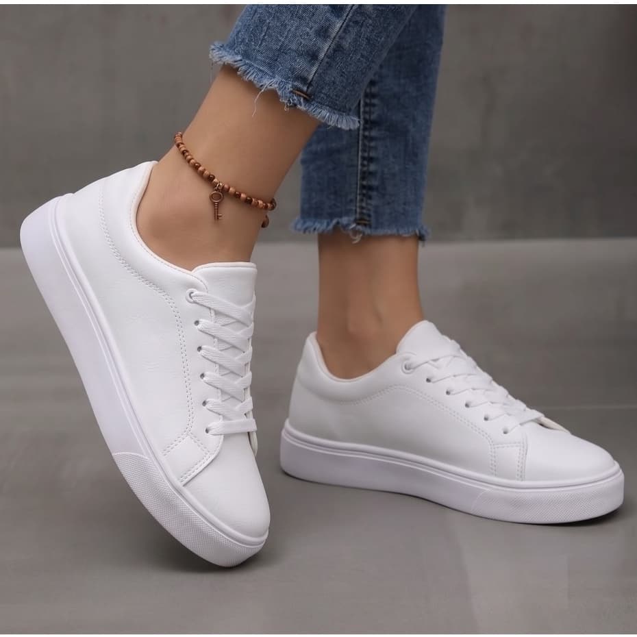 Tenis Feminino Casual Confortavel dia a dia Oadsey Branco