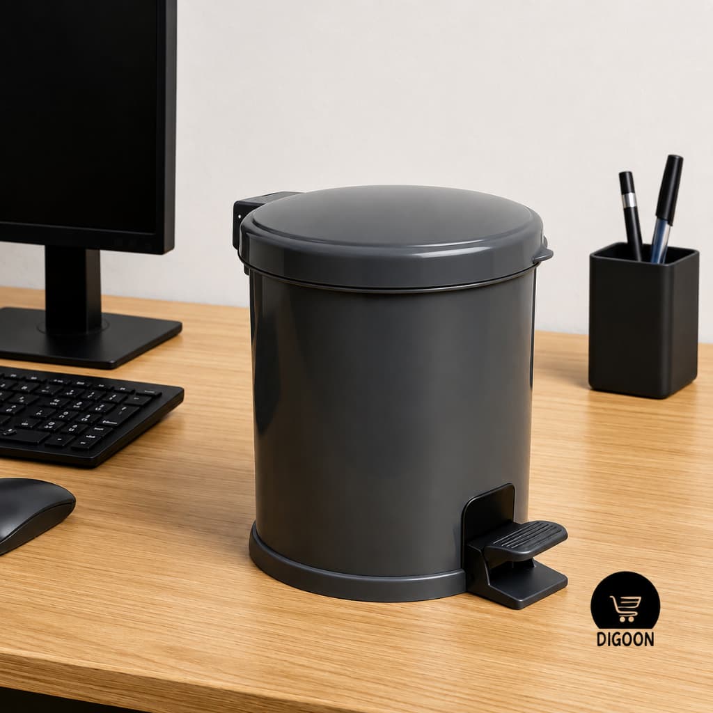 Lixeira Para Casa Lixo Cozinha Banheiro Escritório Com Pedal 5L Estilo Limpeza e Organização