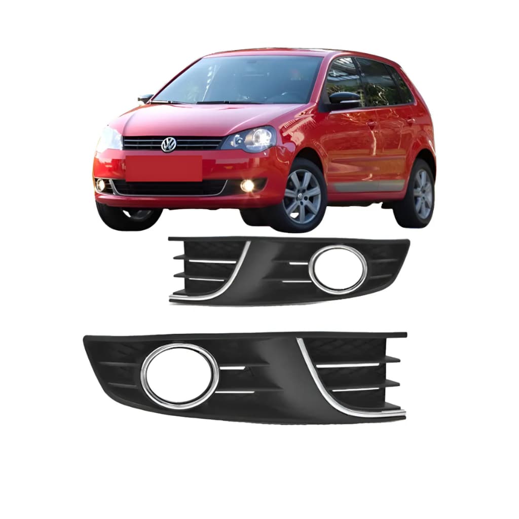 Par De Grade Cromada Farol De Milha Polo 2012 A 2013 2014