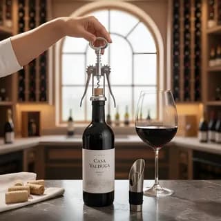 Kit Acessórios para Vinho – Saca-Rolhas + Bico Dosador Inox