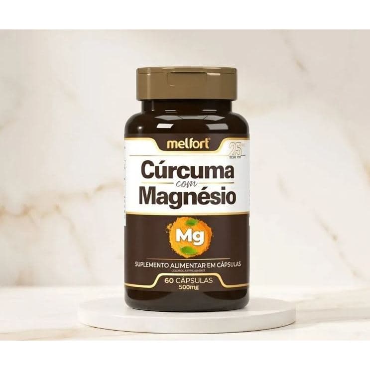Curcuma com Magnesio 500 mg 60 Capsulas Melfort