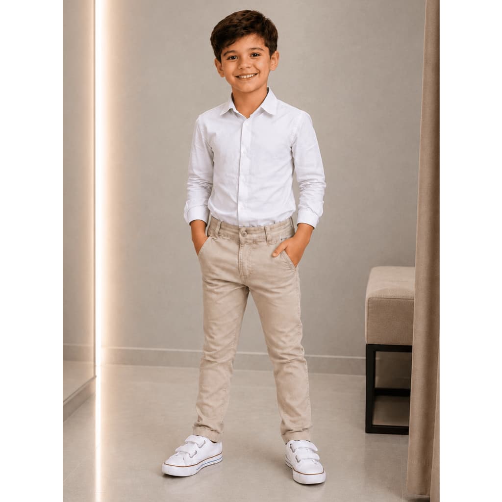 Calça Sarja Infantil Sport Fino Brim Alfaiataria Diversas Cores