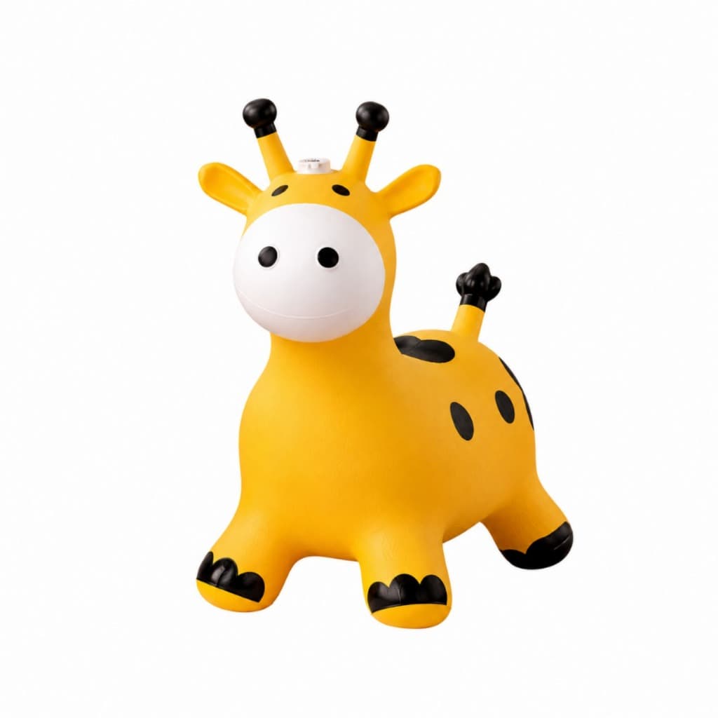 Girafa Upa Upa Infantil Pocotó Som e Luz Pula Pula Inflável Emborrachado Girafa Amarela