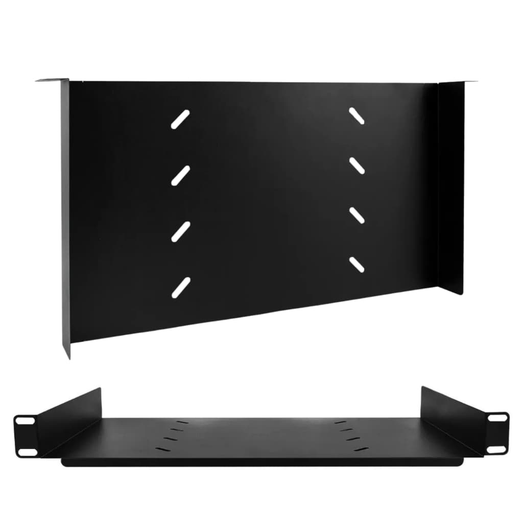 Bandeja Rack 19 Fixa Reforçada Para Switch DVR Nobreak Servidor Metálica Preta