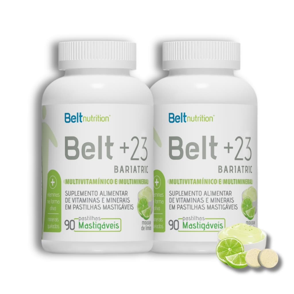 KIt 2 Belt +23 Bariatric Mastigável Mousse de Limão Vitamina