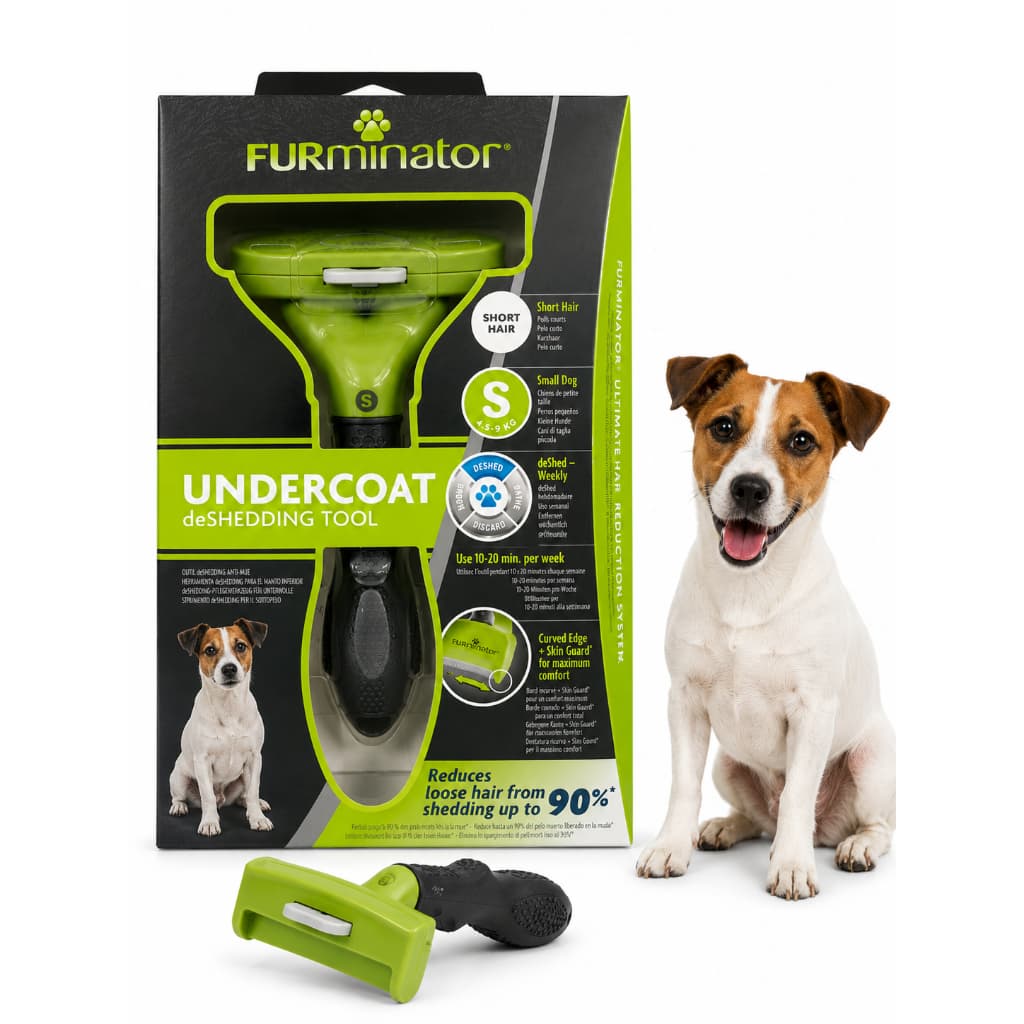 Rasqueadeira pente e escova FURMINATOR para Cães Pequenos com Pelos Curtos - cor verde