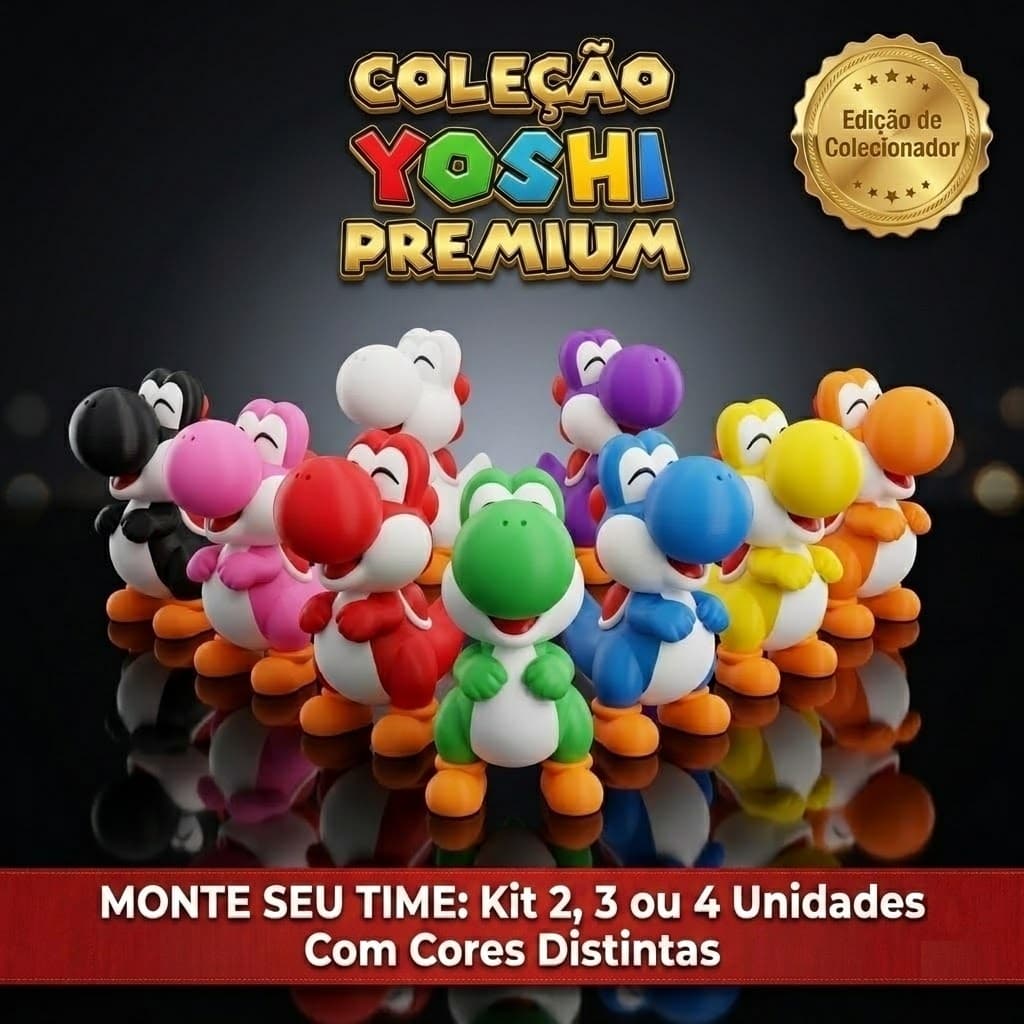 Kit Bonecos Yoshi Premium Miniaturas Com 2 3 ou 4 Unidades Edição De Colecionador
