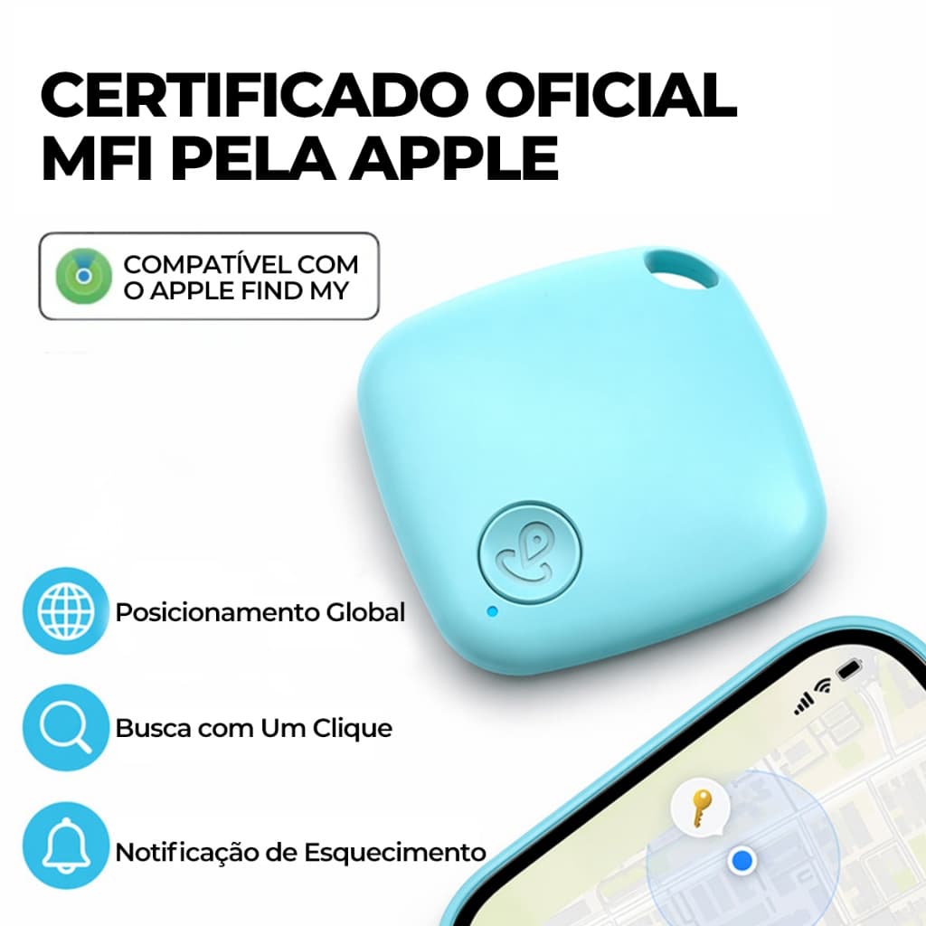 Smart Air Tag Bluetooth Tracker iPhone | iOS Buscar App, Chaves/Bolsas/Mochilas, Prevenção Perda