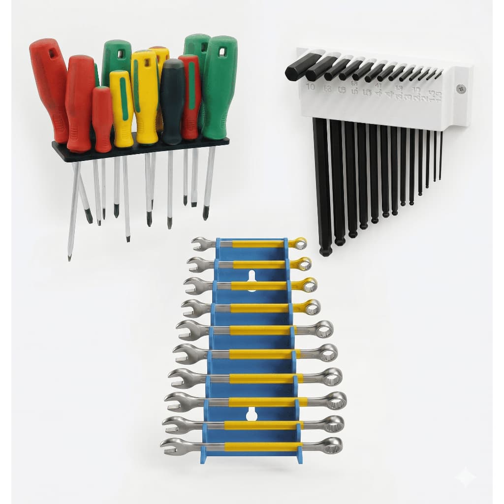 Kit Suporte Para Chave De Fenda e Philips + Suporte Para Chave Allen e Torx + Suporte para chave de Boca Ferramentas