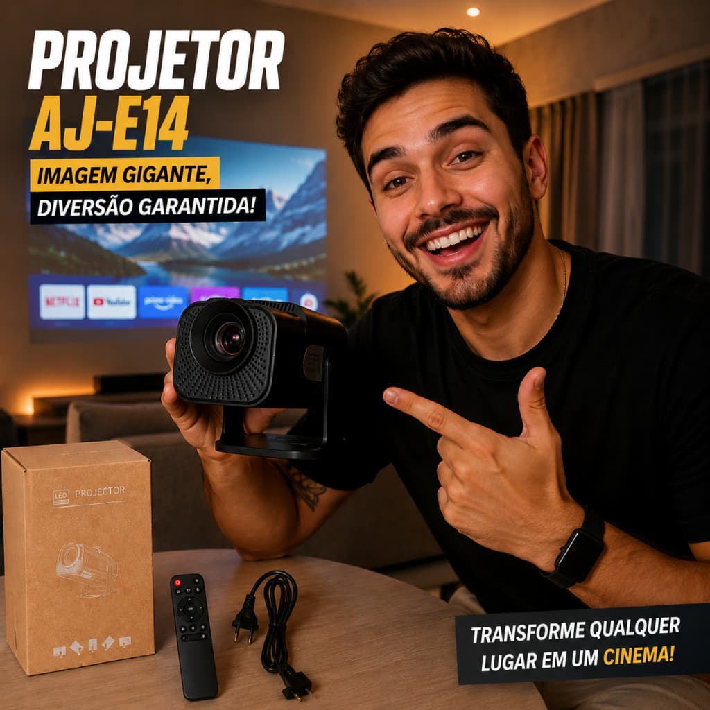 Projetor Portátil Full HD - FLASH SHOP