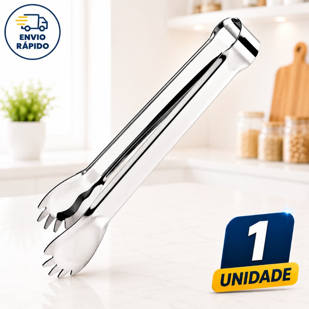 Pegador de Gelo em Aço Inox para Bar Cozinha e Drinks