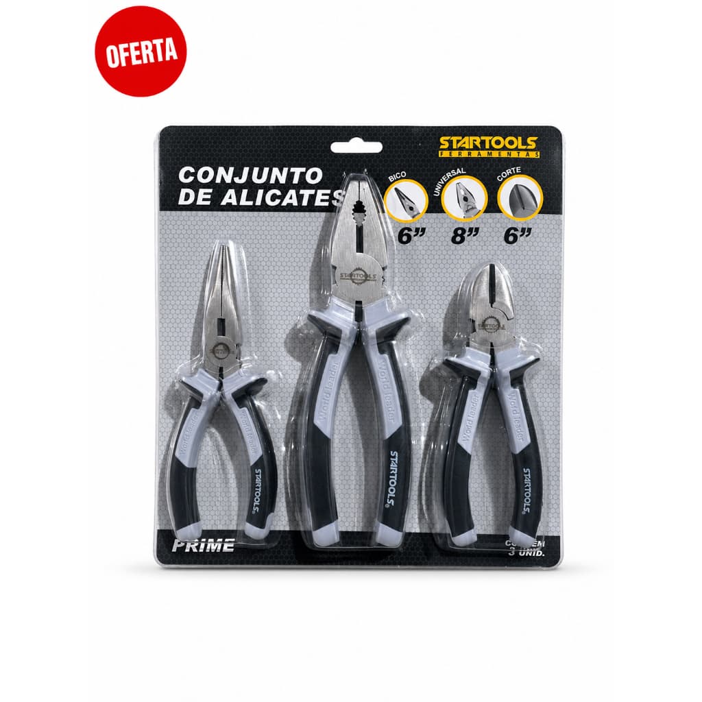 Kit 3 Alicates Forjados Pronta Entrega Premium