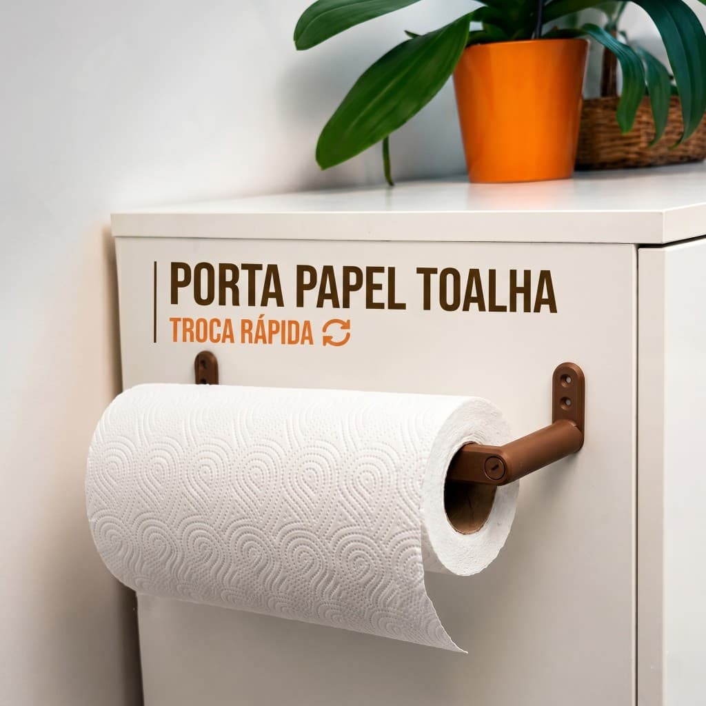 Gancho/Suporte Inteligente para Papel Toalha – Prático, Minimalista e Moderno