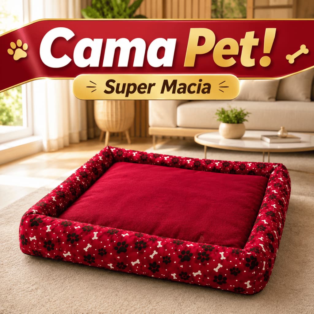 Cama Pet Impermeável Lavável Com Zíper Caminha P/ Cachorro Gato