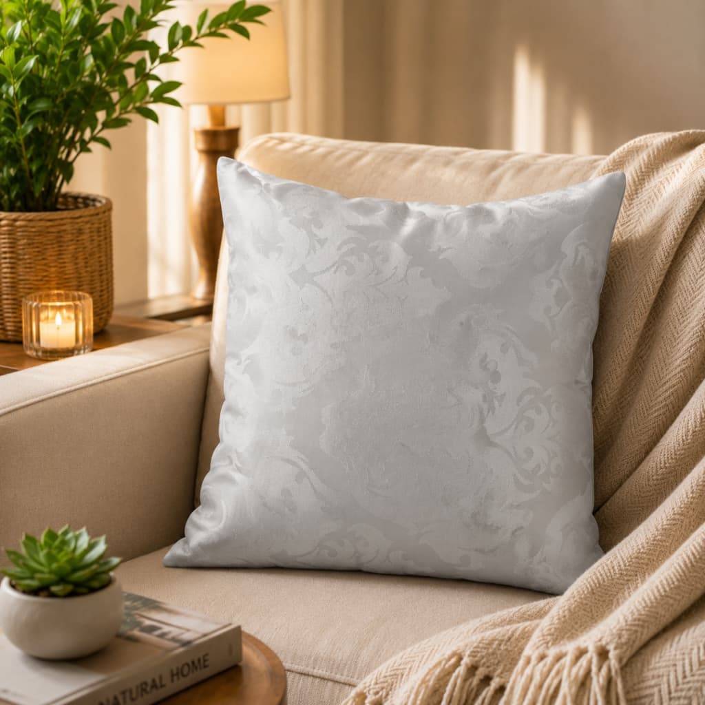 Capa de Almofada Jacquard 45x45 Decorativa Luxo Sofá Sala Várias Cores