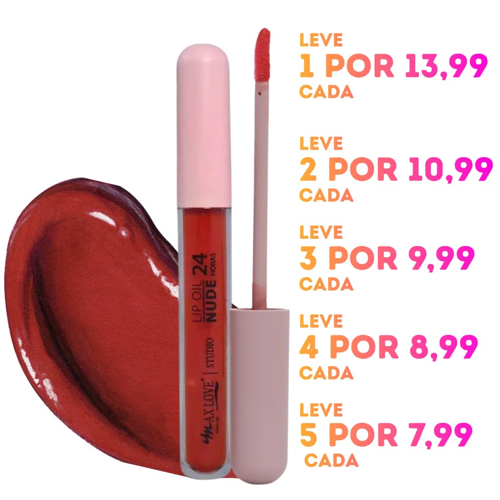 Max Love - Lip Oil Nude 24Horas 811 5ML