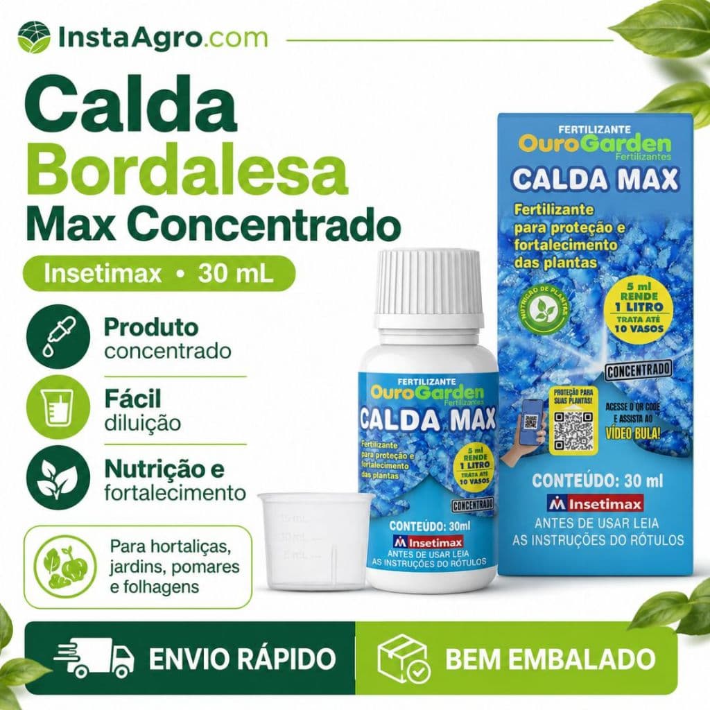 Calda Bordalesa Calda Max Insetimax 30ml Fertilizante Concentrado Para Plantas Horta Jardim Pomares Folhagens