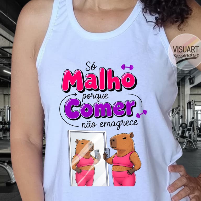 Regata Feminina Academia Fitness Leve Para Treinar