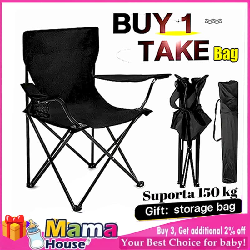 Camping Cadeira Dobravel Portatil Cadeira dobrável para uso ao ar livre com capacidade para 150kg Tecido Oxford imperme