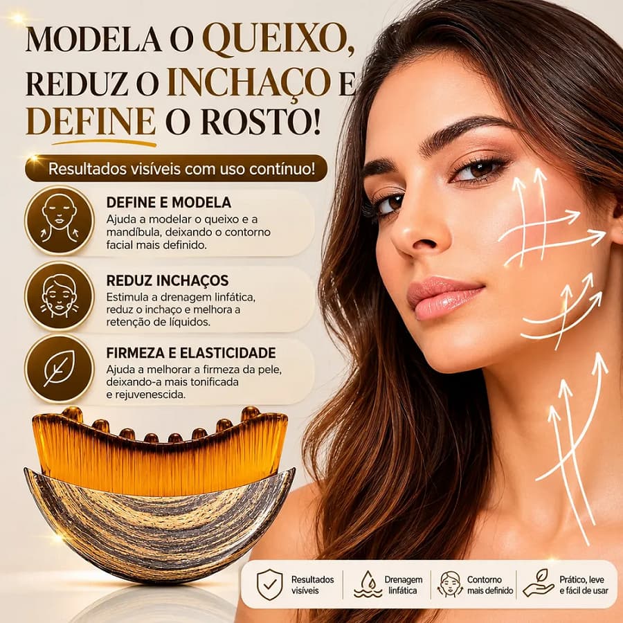 Escova Facial Massageadora Para Drenagem Linfática Skin Care