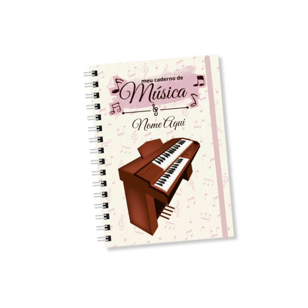 Caderno De Música Organistas Pauta Musical Capa Dura A5 Estudos estudante de Órgão Piano