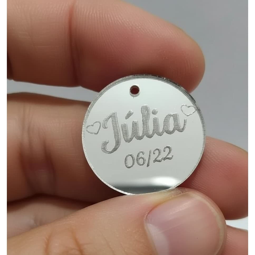 Tag aplique de acrílico pingente de lembrancinha decoração personalizado