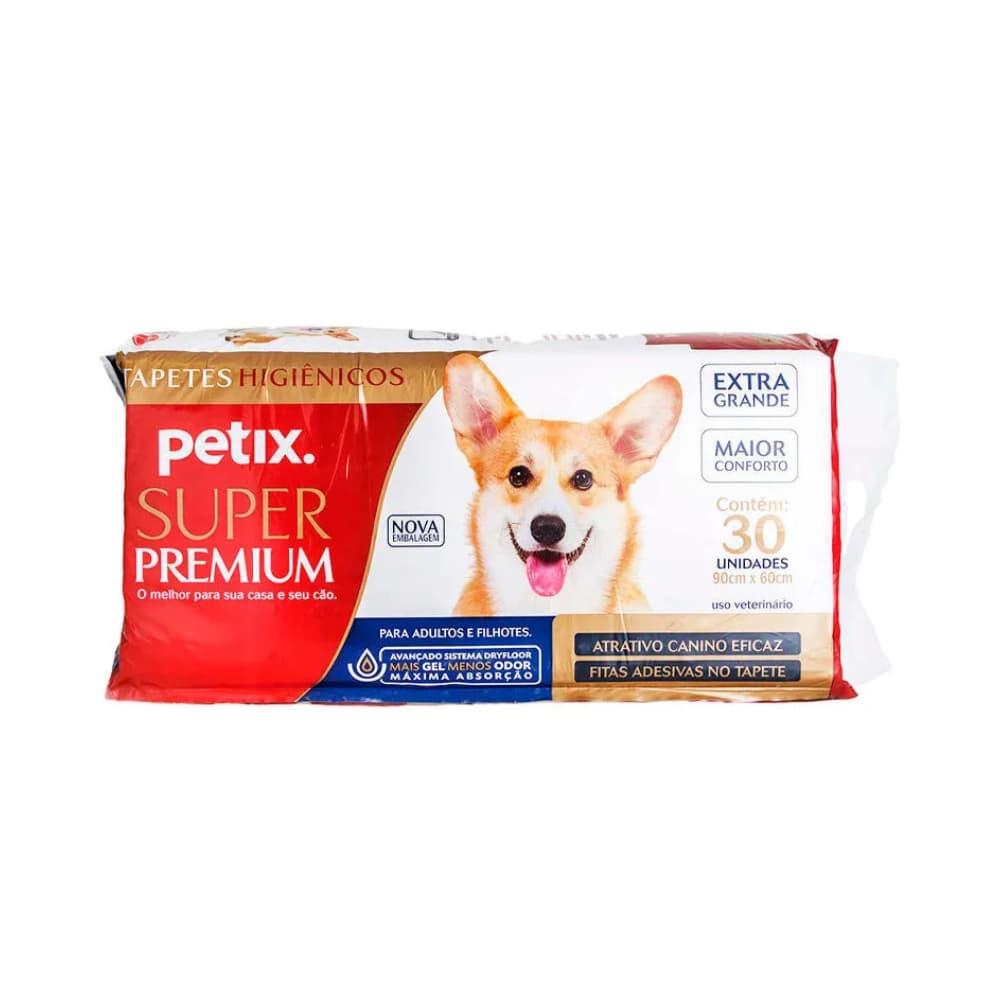 Tapetes Higiênico Petix Super Premium - 30 Unidades