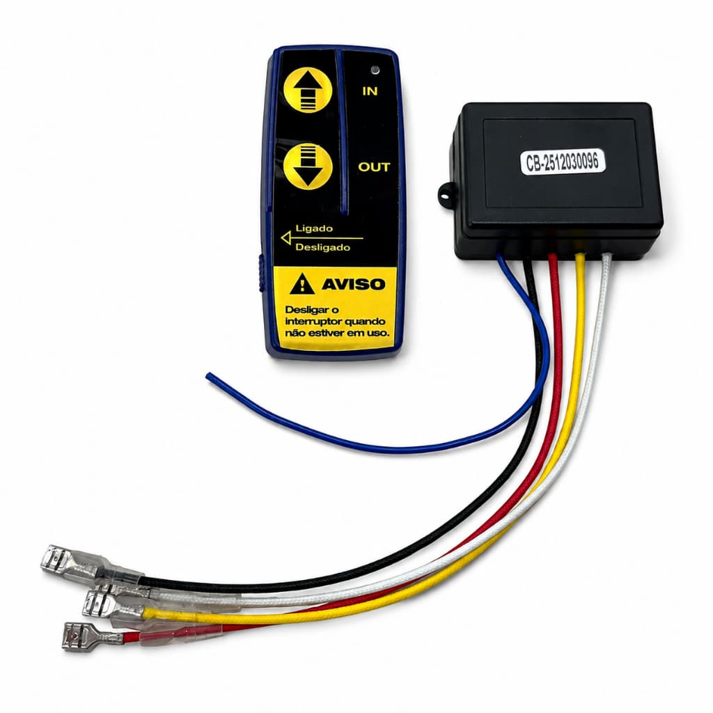 Controle Remoto Guincho Elétrico 12V Sem Fio Com Central