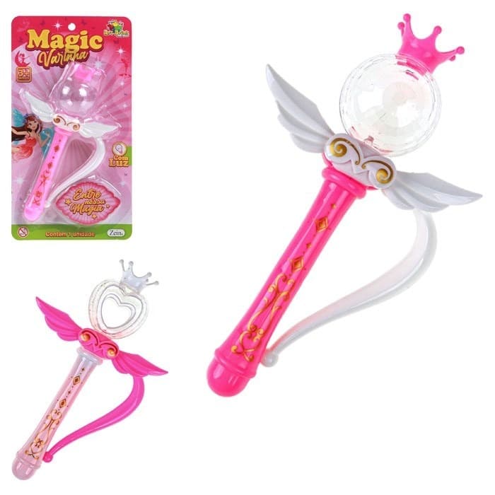 Varinha Mágica Com Luz Brinquedo Infantil Menina Fadinha