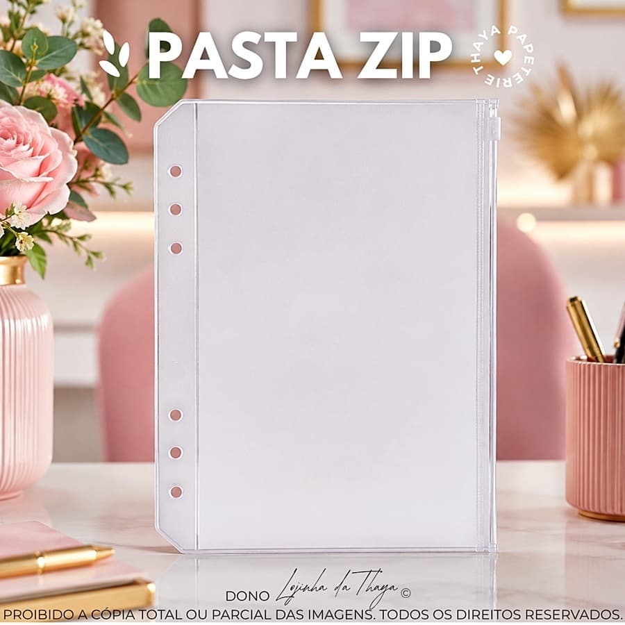 bolsa plástica zip para fichário e organização a7 a6 a5 a4