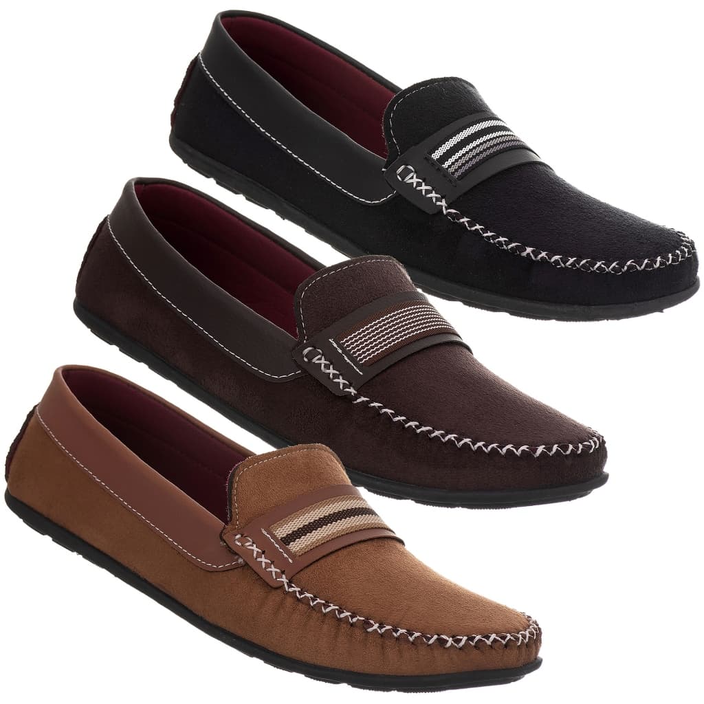 Kit 3 Mocassim Matosi masculino, sapatilha ,sapato social,slip on kit com 3 pares de Camurça ,entrega rápida.
