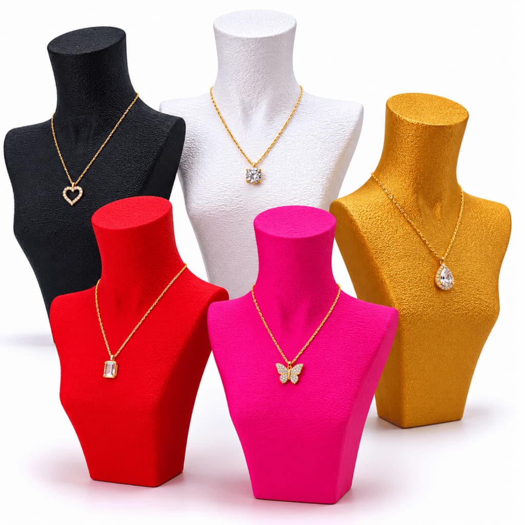 Expositor de Colares e Joias Femininas Busto Expositor Decorativo 20cm ou 24cm | Porta Colar para Loja, Vitrine