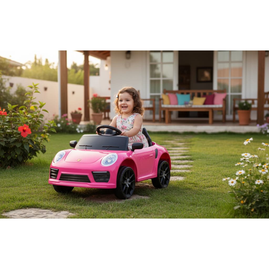 Carrinho Eletrico Infantil Rosa Veiculo Bateria Educativo Seguro Divertido