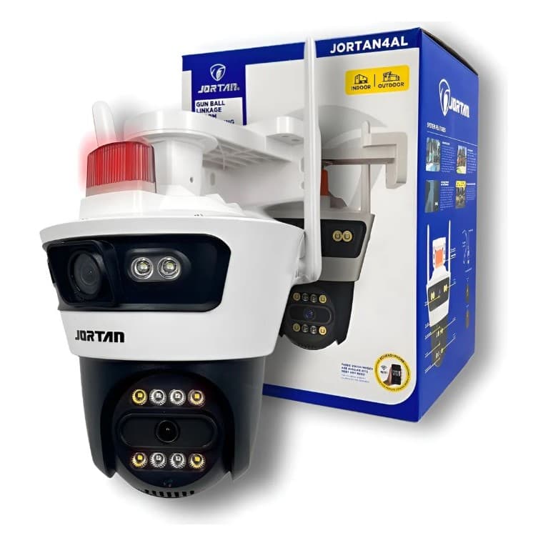Camera C/ Alarme E Sirene 2 Lentes App Yoosee Jortan 4al 12v