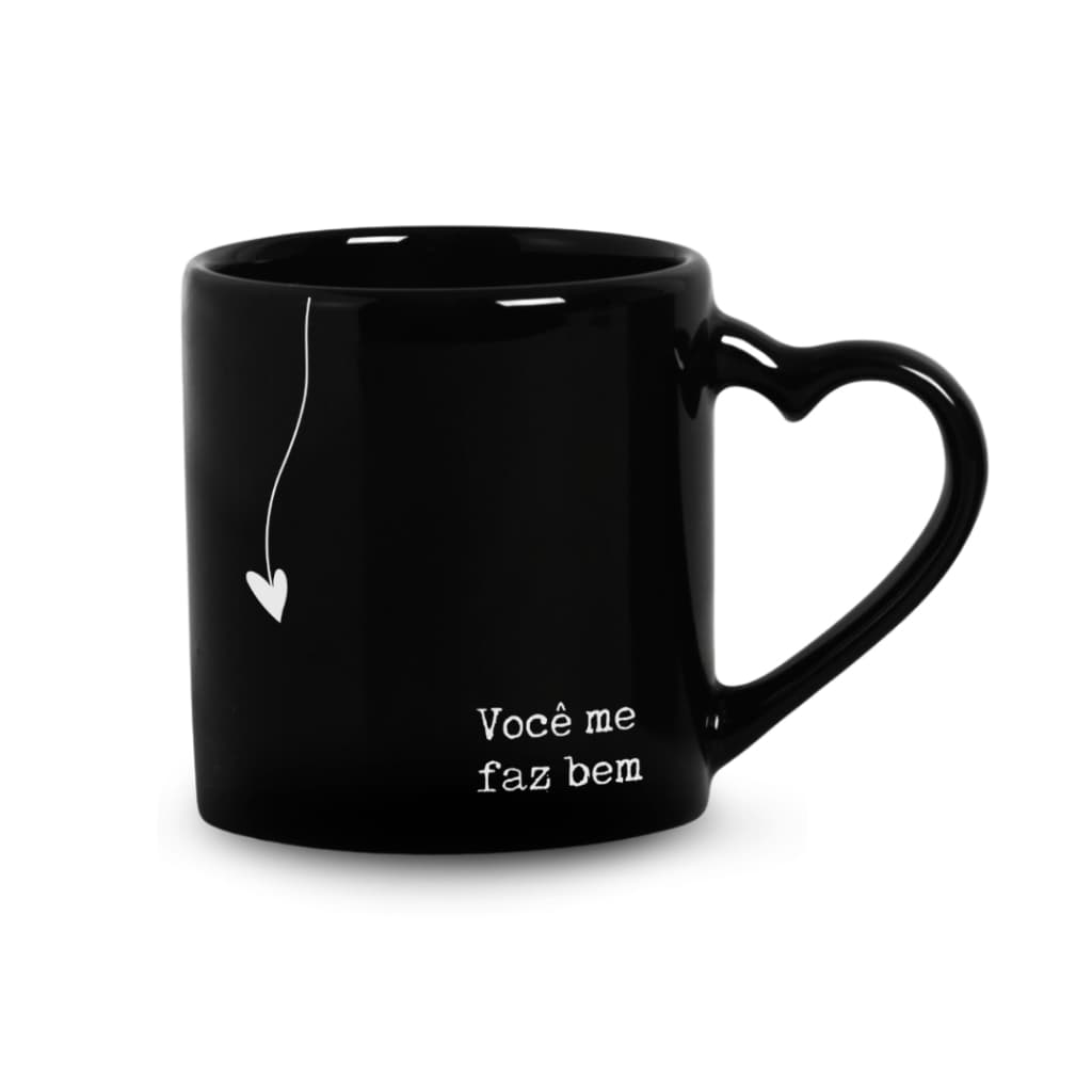 Caneca Romance Dia dos Namorados Você Me Faz Bem 320mL Cerâmica Personalizada Amor Casal