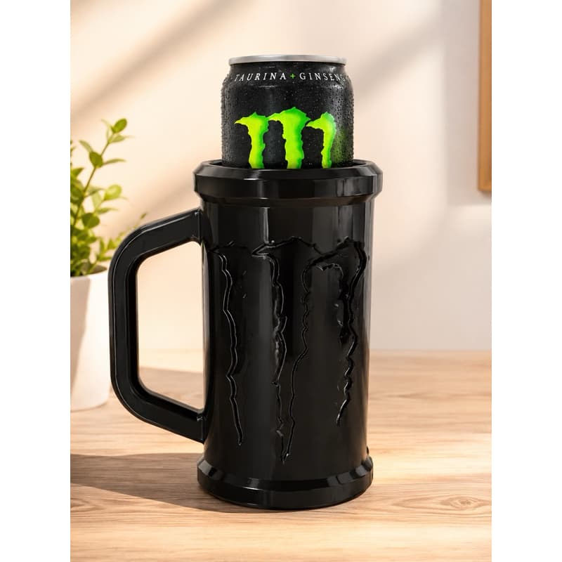 Caneca Copo Porta Lata Monster 473ml com Alça | Copo Térmico para Energético