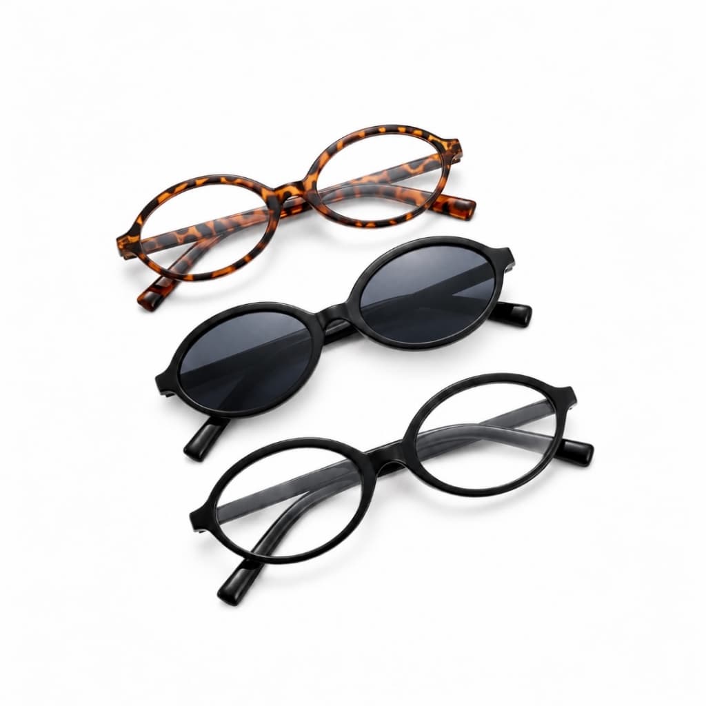 Óculos de Sol Retrô,Feminino Oval Retrô, Padrão Tartaruga, Estilo Moderno,Armação Redonda,Oncinha