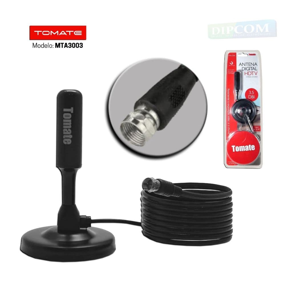 Antena Digital HDTV para Canais Abertos Original Tomate MTA-3003 / MTA-3005
