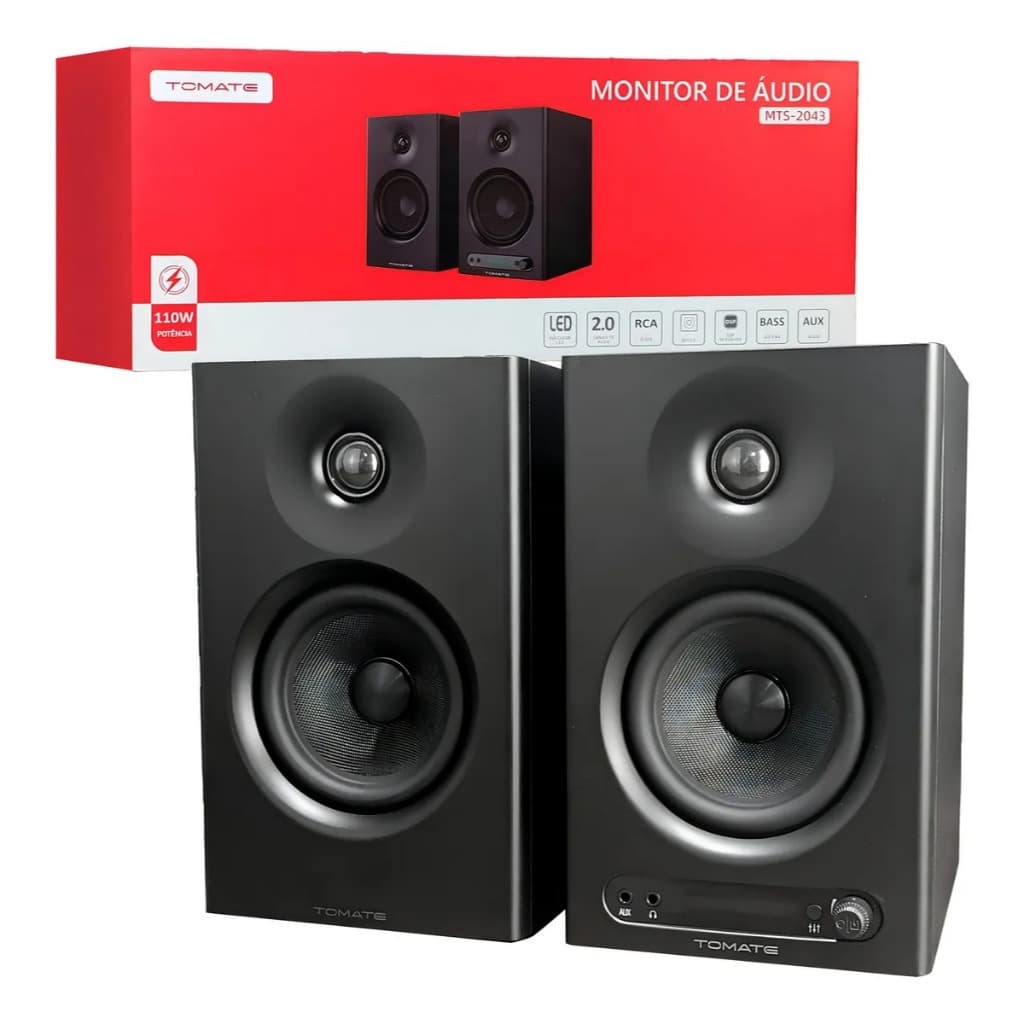 Monitor De Áudio Caixa Som Tomate 110w Bivolt Alta Qualidade MTS-2043