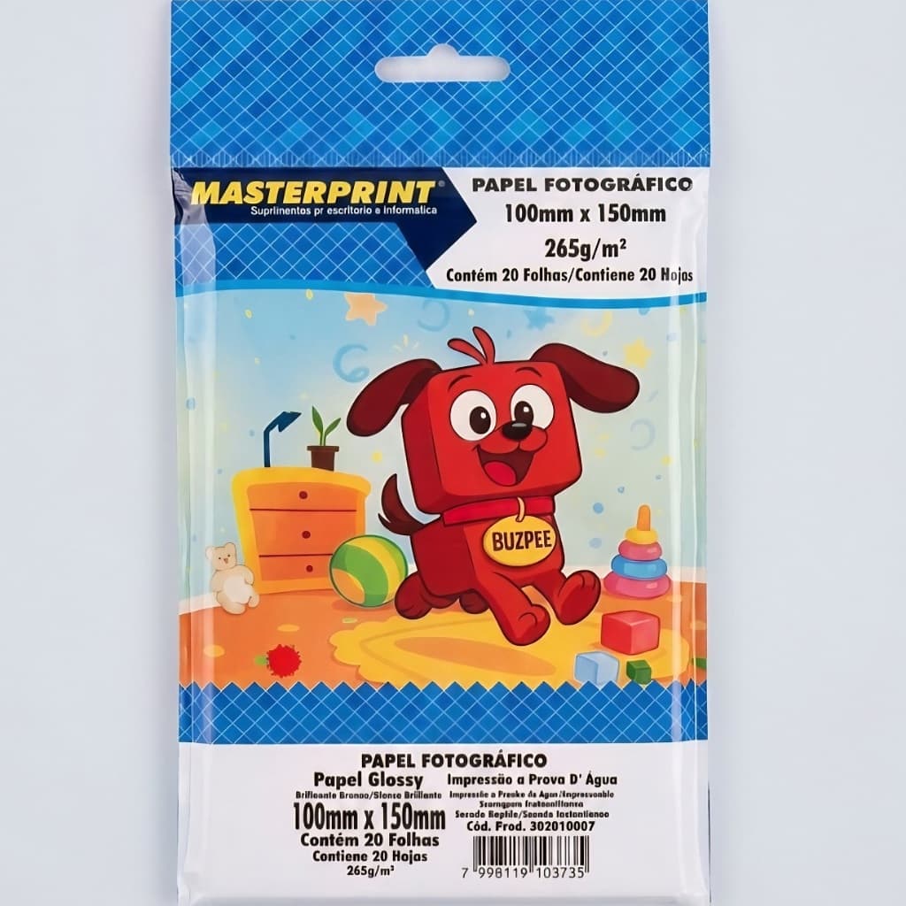100 Folhas Papel Fotográfico 10x15 A6 Premium 265g Brilhante Masterprint Promoção