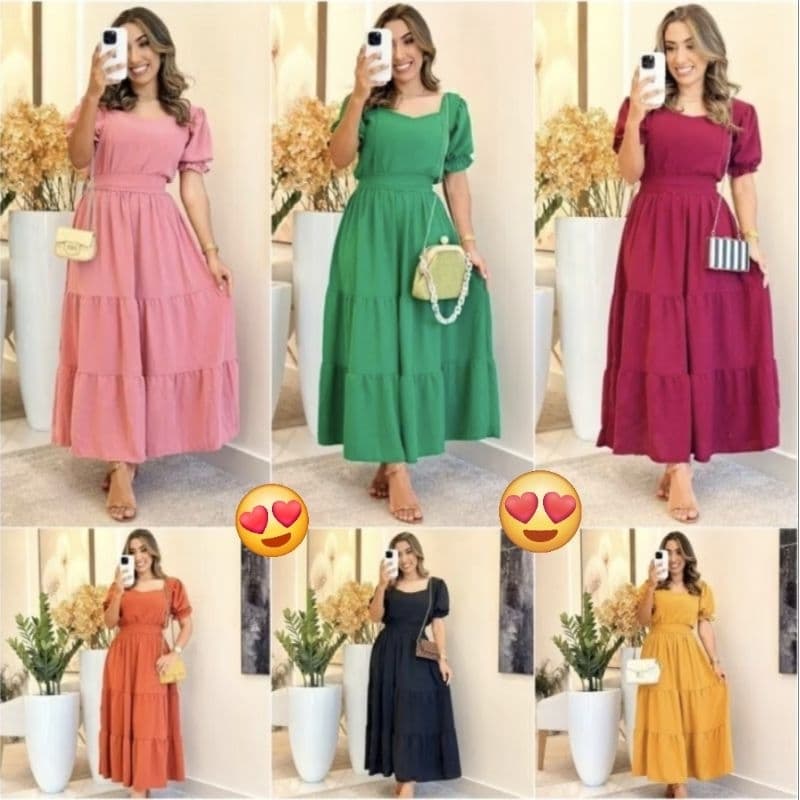 Vestido Feminino Midi Manga Princesa Babado Três Marias Moda Evangélica Com Faixa Cinto