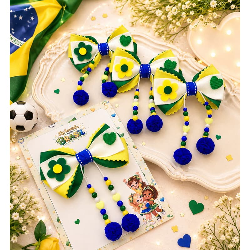 Laço Brasil / laço Brasil Copa do mundo/  laço Brasil / laço menina/