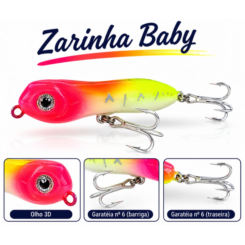 Isca Zig Zarinha 80 Baby Nelson Nakamura superfície 8cm