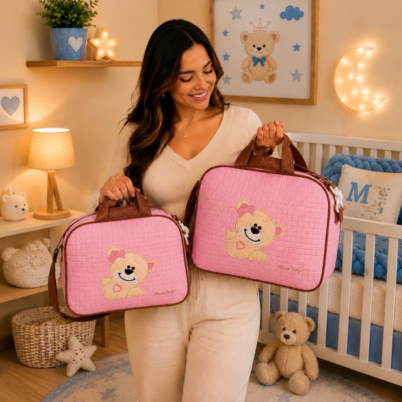 Kit Bolsa Maternidade Mala Bagagem para fraldas do Bebê