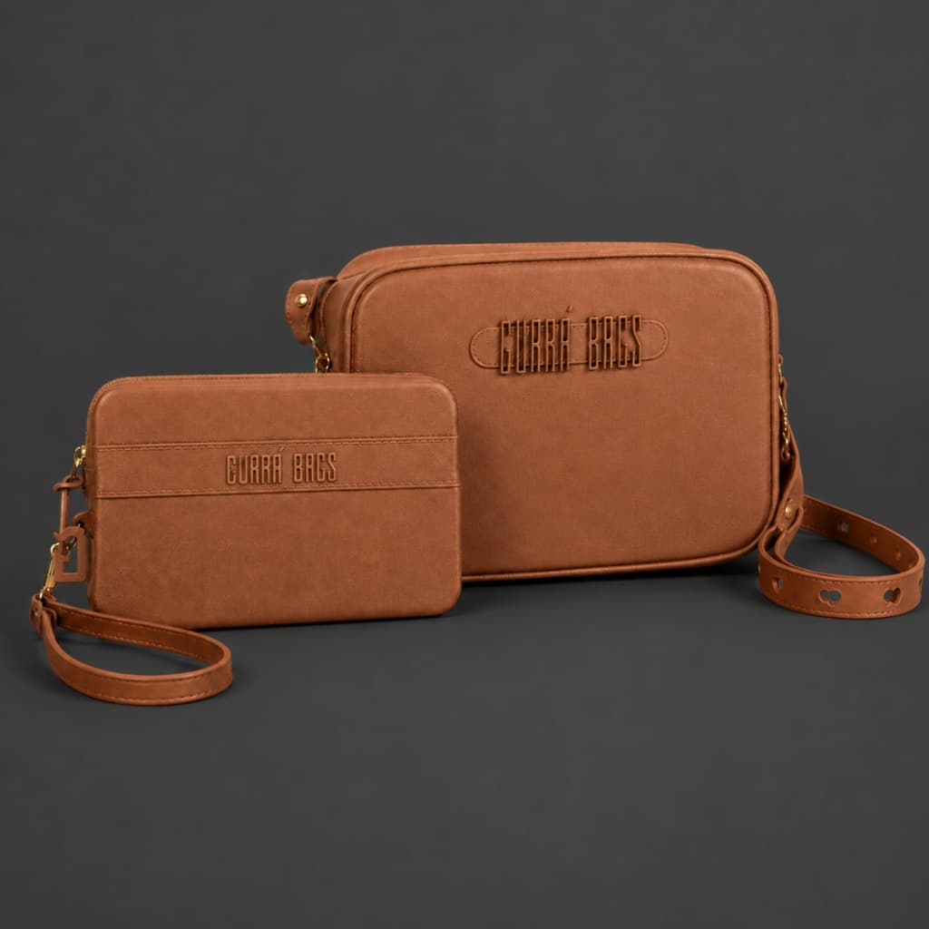 Kit Bolsa Feminina Elegante + Carteira de Mão Pequena Com Alça Ajustável Para o Dia a Dia