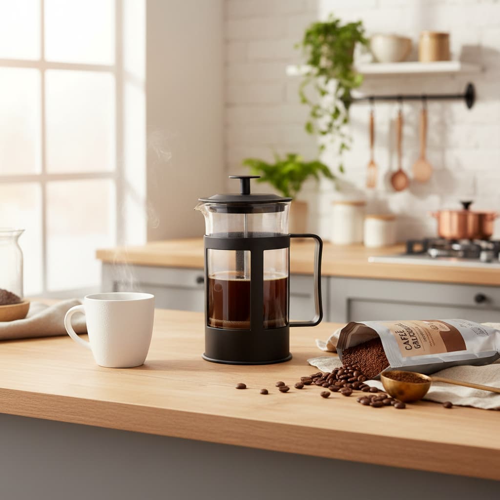 ☕ Cafeteira Gourmet Francesa 300ml Prensa Francesa Vidro Borossilicato  Resistente Design Moderno