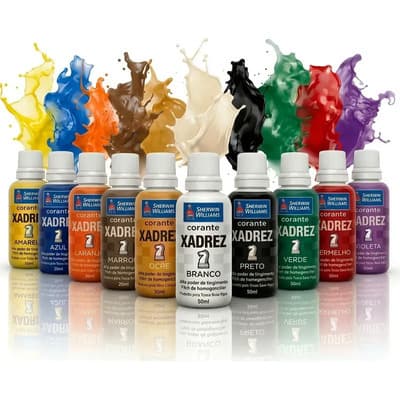 Corante Líquido Tinta Xadrez Bisnaga Completo Todas As Cores